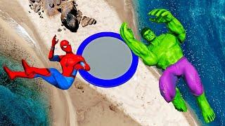 Spider-Man Jumping on TRAMPOLINE | GTA 5 Epic Water Ragdolls  Jumps/Fails ( Euphoria Physics )