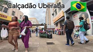 Uberaba MG - O calçadão comercial estava bem movimentado nesse dia