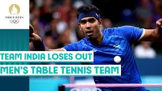  India out of men's table tennis team round of 16  | Paris 2024 highlights