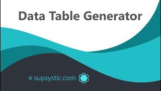 How to create Responsive table using Data Table Generator