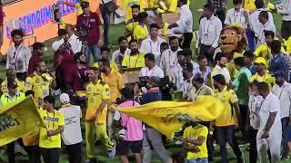 Ms Dhoni and whole CSK team did the Victory lap around Chepauk stadium, thanking the fans #msdhoni