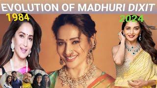 Madhuri dixit biography in hindi। माधुरी दीक्षित जीवनी। Evolution Madhuri dixit (1984-2024)।