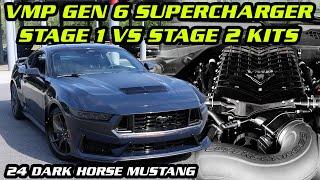 Whipple x VMP Gen 6 3.0L Stage 1 vs Stage 2 in Depth Comparison! | 2024 Mustang Dark Horse