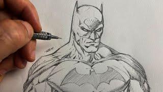 Drawing Batman Traditional Art Sketch