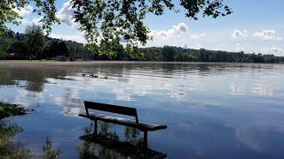 La grande piena del Lago di Varese vista dal drone in 4K