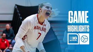 Delaware State at Maryland | Highlights | Big Ten Volleyball | 09/18/2024