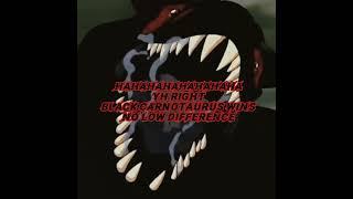 toro the carnotaurus (live action) vs black carnotaurus #kingchrisblox #faxorcap #whowillwin