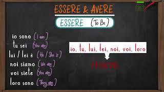 LEARN ITALIAN VERBS: ESSERE AND AVERE ( Present tense) | Learn the Italian vocabulary