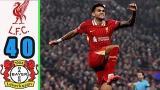 Liverpool vs Bayer Leverkusen 4-0 || All Goals & Highlights || UEFA Champions League 2024-25