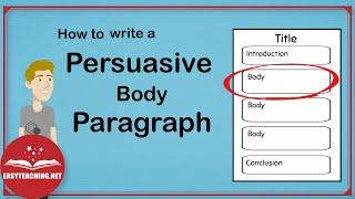 How to Structure a Persuasive Paragraph | EasyTeaching