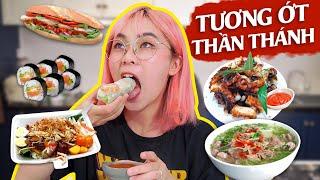 Misthy ăn mọi thứ với tương ớt. Tất cả đều ngon trừ món này || FOOD CHALLENGE