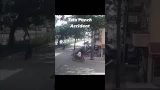 Tata Punch accident caught on CCTV