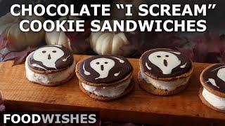 Chocolate "I Scream" Ice Cream Cookie Sandwiches - Food Wishes