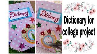 Dictionary for college project |Handmade dictionary |Mini dictionary | Dictionary for students