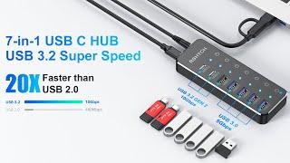 7-IN-1 USB 3.2 HUB 10Gbps High Speed Transmission