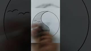 #circledrawing #scenery #easyscenery #drawing #pencildrawing #circlescenery #art #drawingincircle