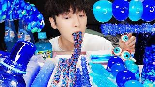 ASMR MUKBANG | GALAXY HONEY JELLY CANDY RECIPE Desserts (Blue Food, Jelly, Noodles Jelly, Ice cream)