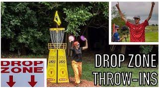 DISC GOLF - THROWING IN FROM THE DROP ZONE COMPILATION