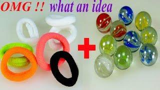 DIY Hair rubber bands crafts idea | Best out of waste Marble