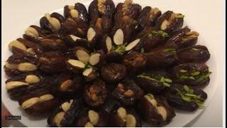 طرز درست کردن خرما در بشقاب