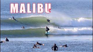 Surfing Malibu during a fun October swell