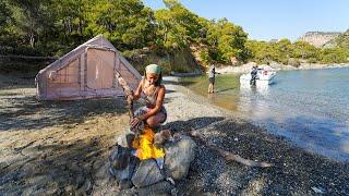 SETTING UP A HOUSE IN A DESERTED BAY? We Settled Here With All Our Belongings