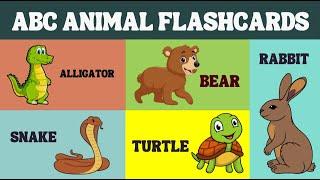 ABC Animals | Alphabet Flashcards for kids - Learn Alphabets With Animals | #flashcards #abcanimals