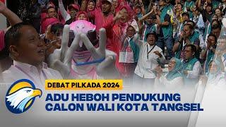 Unik! Cara Pendukung Menyamangati Calon Wali Kota Tangsel Saat Debat Publik