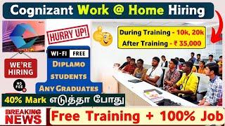 Work From Home Jobs In TamilnaduCognizant Hiring Freshers| 500 Openings| No Experience Required