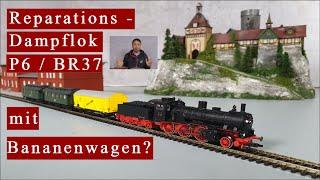 Reparations Lok - P6 / BR37  Geschichte Modell von Beckmann TT & Personenwagon mit Schlusslicht