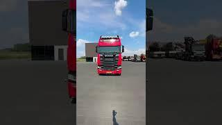 Scania 770S V8 6x2 trucktransporter loaded with 2 new Mercedes-Benz Arocs 4052 AS 6x6 Heavy Duty