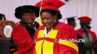 Auxillia Mnangagwa Graduates With A Doctor Of Philosophy At MSU.