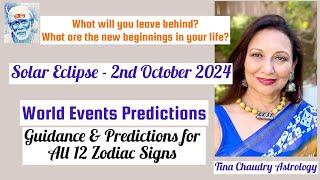 Solar Eclipse October 2, 2024/ World Predictions and predictions for all 12 Ascendants