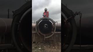 Torch Cutting Large OD heavy wall pipe