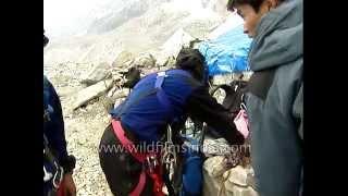 Mountaineers return from Khumbu Icefall trek - Everest Base Camp