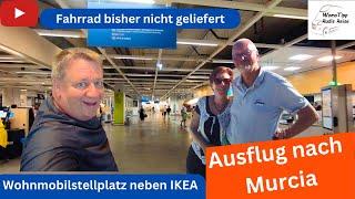 Wohnmobilstellplatz in Murcia direkt neben IKEA, in Spanien - Ausflug mit Heike und Jürgen