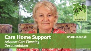 Advance Care Planning: Documentation - Care Home Support