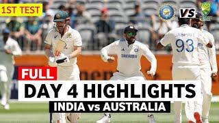 Full Highlights | India vs Australia 1st Test DAY 4 2024 | Australia vs India | IND vs AUS TEST