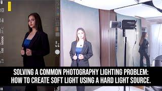 Solving A Common Photography Lighting Problem: How to Create Soft Light using a Hard Light Source!