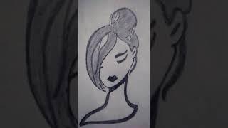 How to draw a sketch of girl
