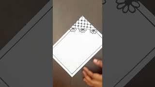 Easy project work design border/ Beautiful black design border for project work #shorts #ytshorts