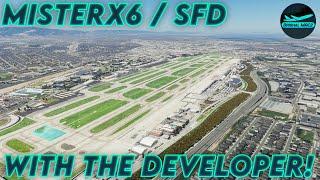 [XP12] MisterX6 / SFD exclusive first look at KLAX V2 with the developer | KSJC - KLAX | DrishalMAC2