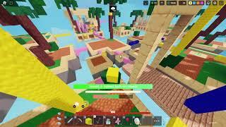 Turning Into Lucky Blocks With Milo + Using The Mass Hammer With Fire...! (Roblox Bedwars)