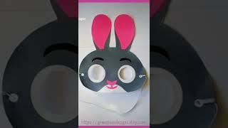 Learn how to make a D.I.Y Bunny Mask for kids #bunnymask #easterbunnycrafts #kidscraftsideas #bunny