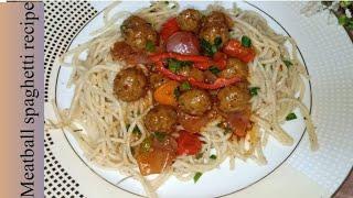 Meatball spaghetti recipe/mazedar meatball spaghetti recipe by #san beauty and kitchen