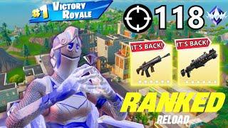 RANKED Zero Build OG Fortnite Reload } High Kill Gameplay ] Keyboard And Mouse | 118 Kills