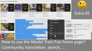 How to use the Model Train Fun home page? Community, translation, search, … (Extra 05)