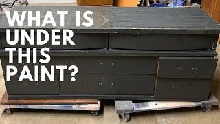 What is under this awful paint job? | Painted MCM furniture |  Furniture Flip