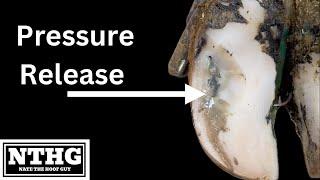 PRESSURE ESCAPES WHEN THE ROCK IS REMOVED