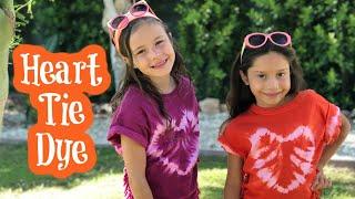 How to Tie Dye Hearts T-Shirt Tutorial for Kids